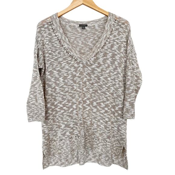 Lilla P Tan White Knit Sweater Sz XS - Picture 1 of 5